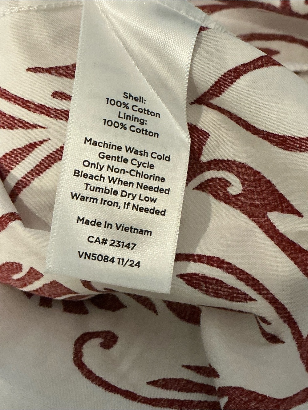 Talbots White and Burgundy Printed Maxi Dress Size 8 - Picture 10 of 12